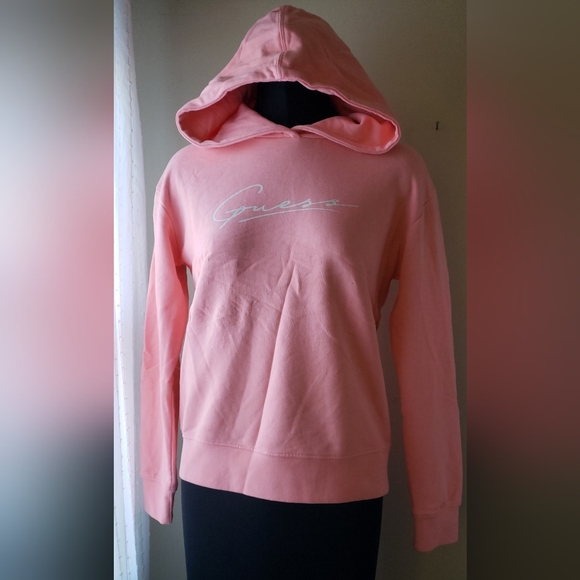 NWOT Sweatshirt GUESS Set Front Logo Hoodie and joggers pants Sz XS - Picture 6 of 11